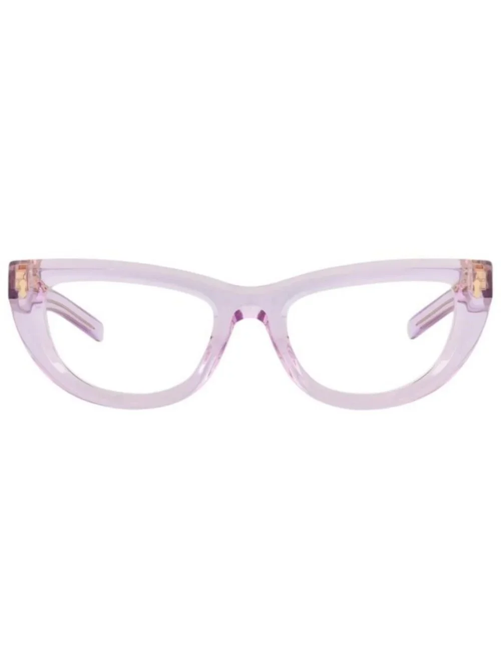 New Gucci Womens Cat Eye Violet Violet Transparent Fashion Designer Eyeglasses